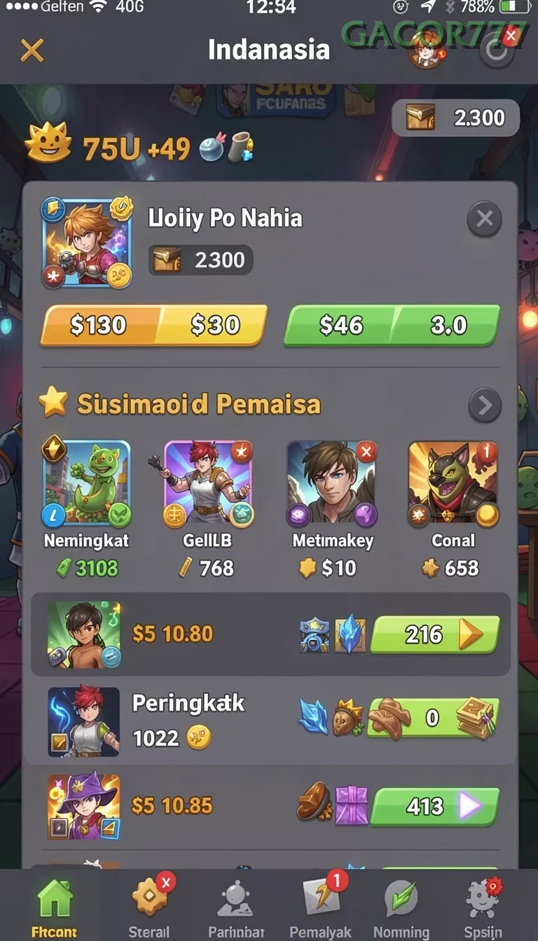 Cuplikan layar PROSLOT — halaman utama